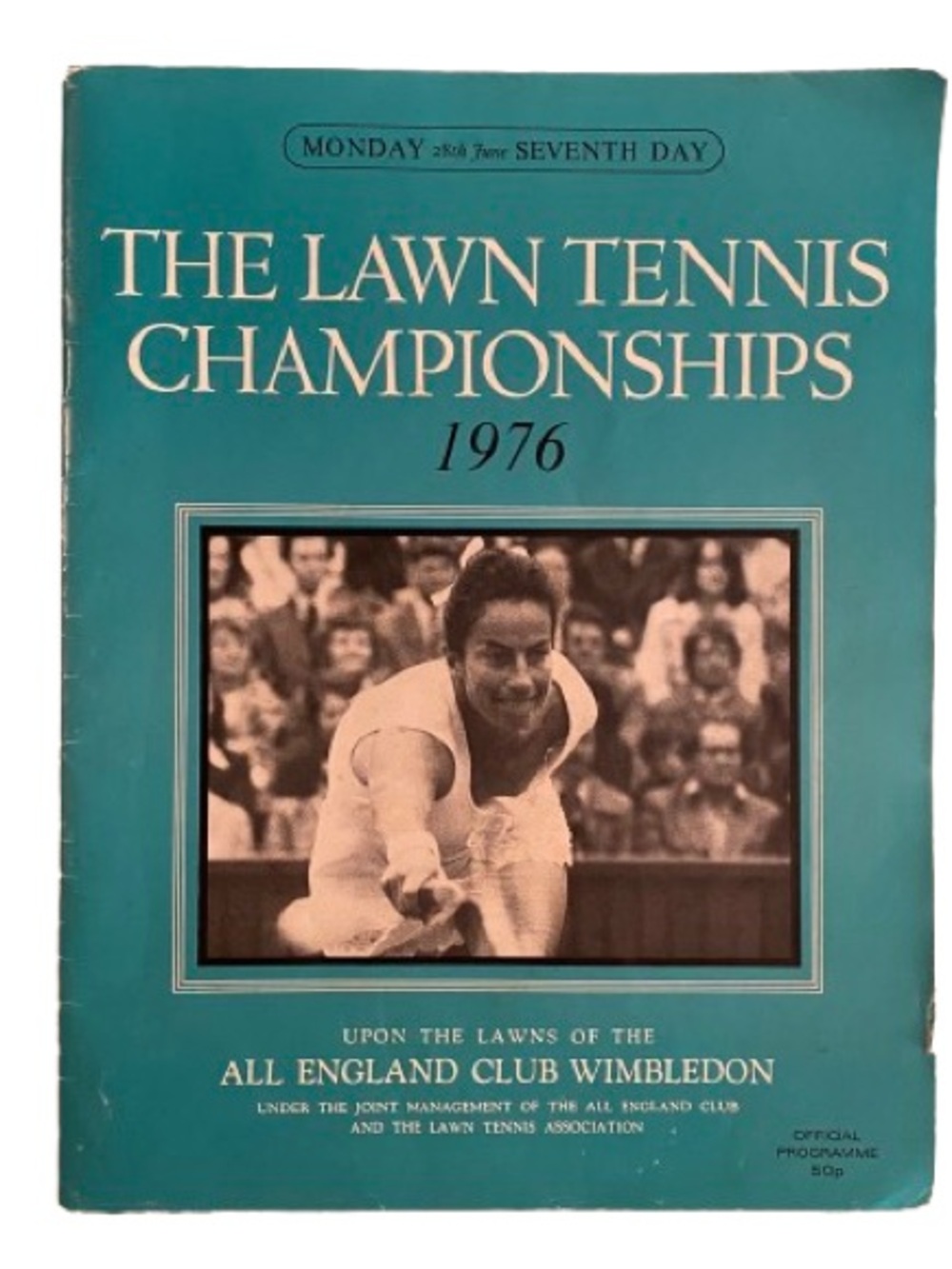 Vintage 1976 Wimbledon Lawn Tennis Official Program Cover Goolagong Retro 70s